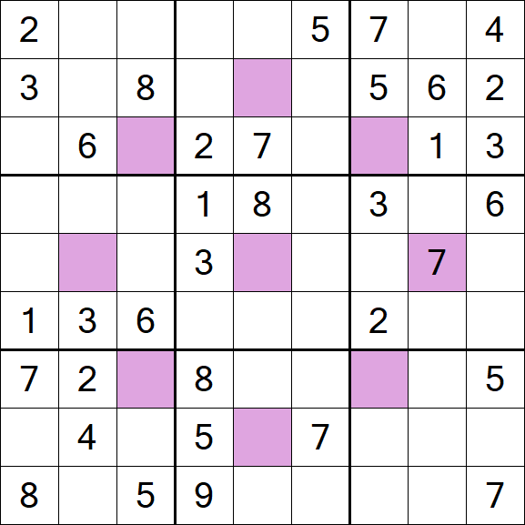 Asterisk Sudoku - Mittel