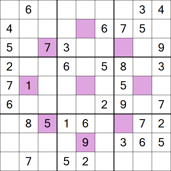 Asterisk Sudoku - Mittel