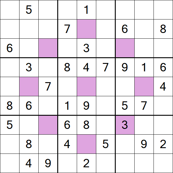 Asterisk Sudoku - Moyen