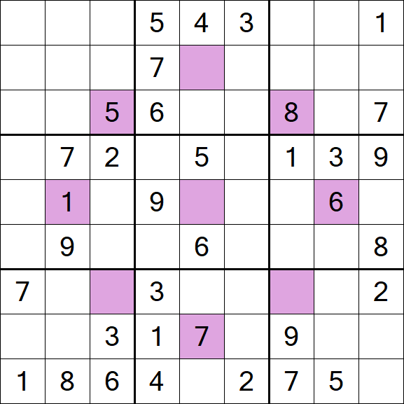 Asterisk Sudoku - Moyen