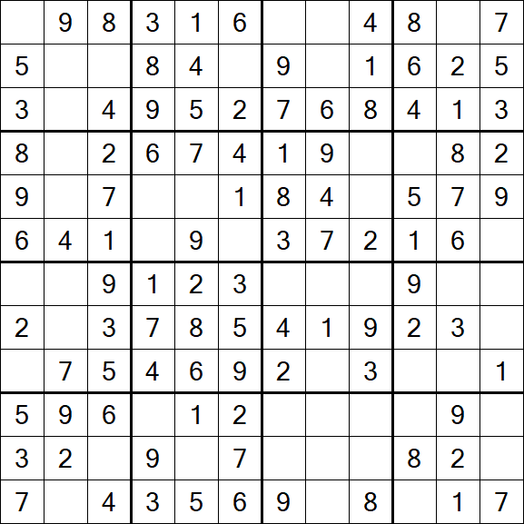 Butterfly Sudoku - Einfach