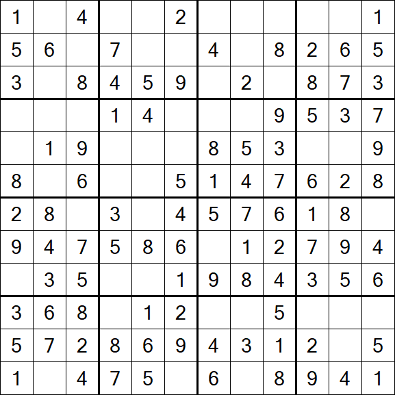 Butterfly Sudoku - Easy