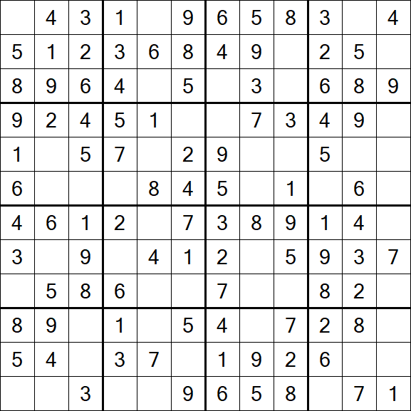 Butterfly Sudoku - Easy