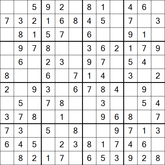 Butterfly Sudoku - Easy