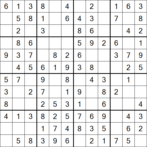Butterfly Sudoku - Easy