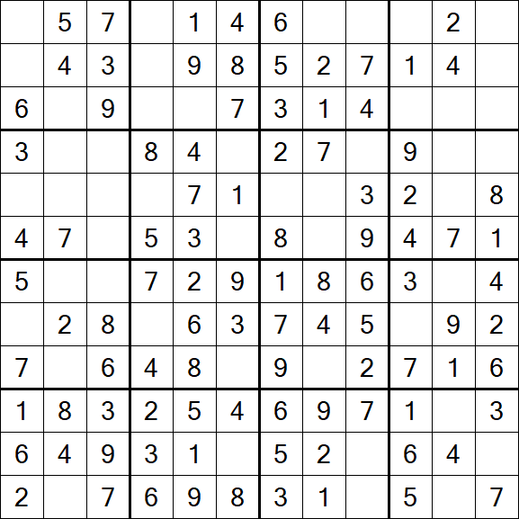 Butterfly Sudoku - Easy