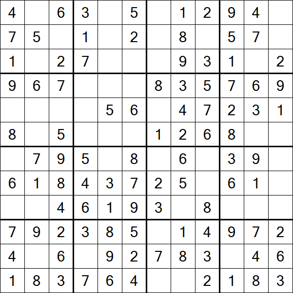 Butterfly Sudoku - Easy