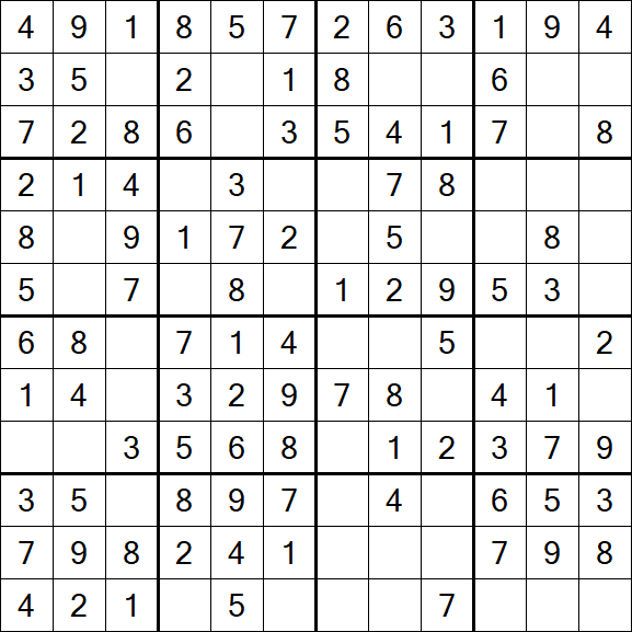 Butterfly Sudoku - Easy