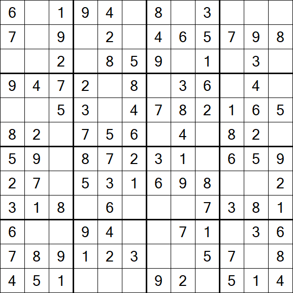 Butterfly Sudoku - Easy