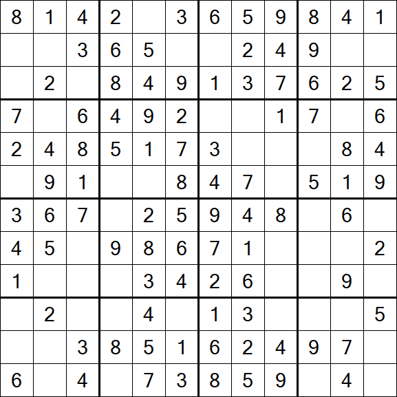 Butterfly Sudoku - Easy