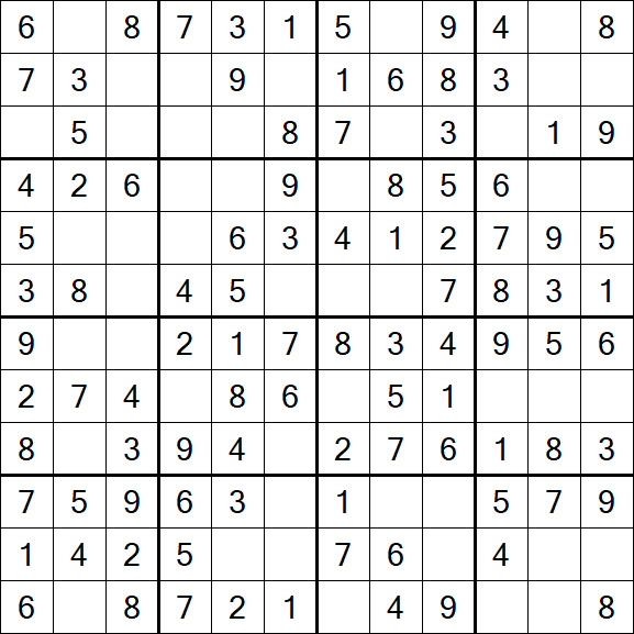 Butterfly Sudoku - Einfach