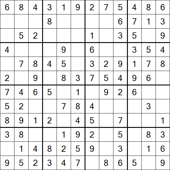 Butterfly Sudoku - Easy
