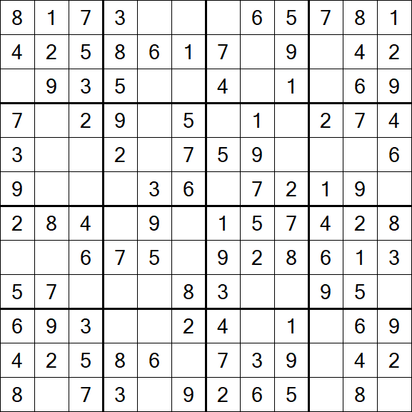 Butterfly Sudoku - Einfach