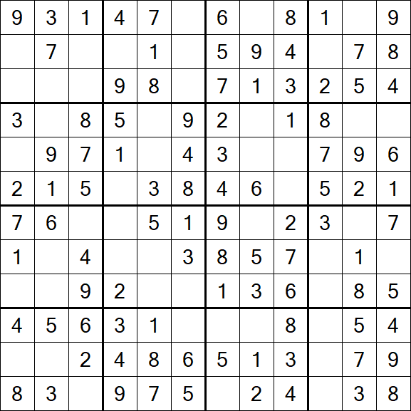Butterfly Sudoku - Einfach