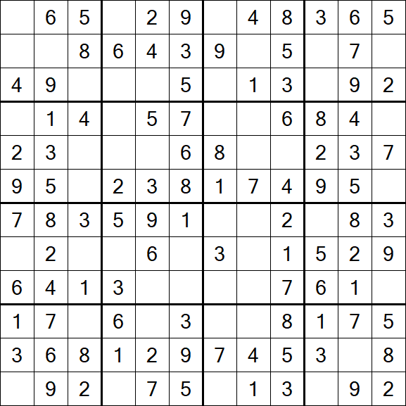 Butterfly Sudoku - Einfach