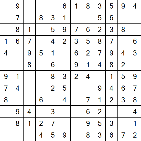 Butterfly Sudoku - Einfach