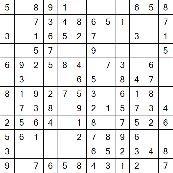 Butterfly Sudoku - Easy