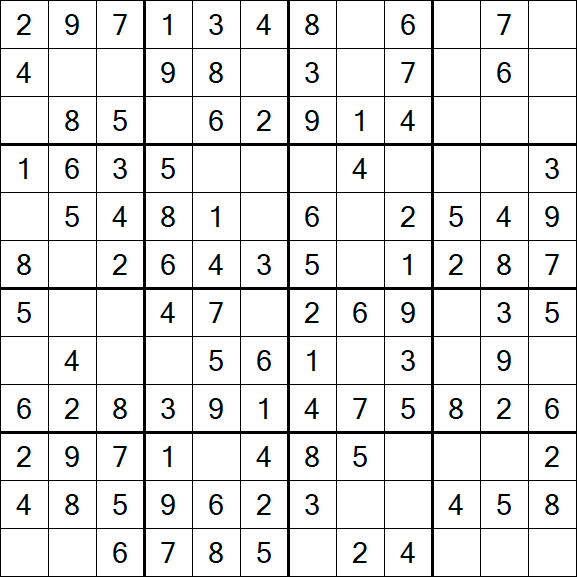 Butterfly Sudoku - Einfach