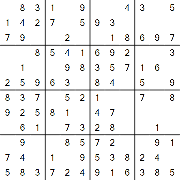 Butterfly Sudoku - Fácil