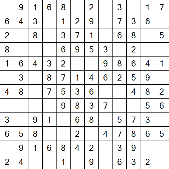 Butterfly Sudoku - Easy