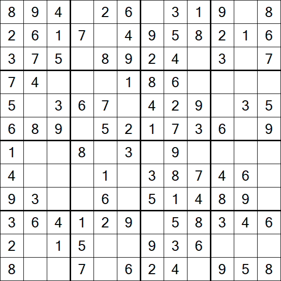 Butterfly Sudoku - Easy