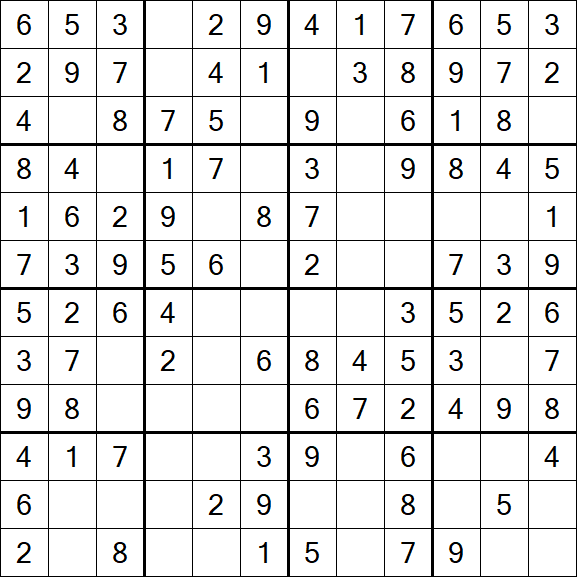 Butterfly Sudoku - Fácil