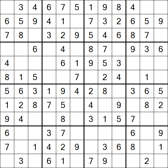 Butterfly Sudoku - Einfach