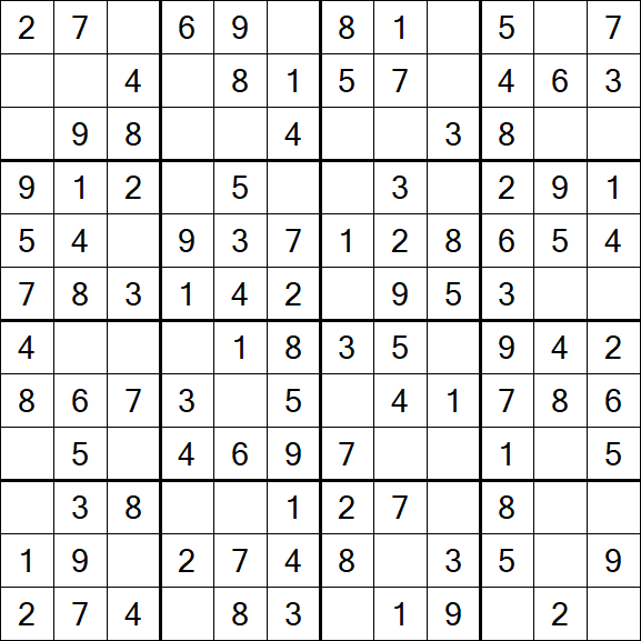 Butterfly Sudoku - Einfach