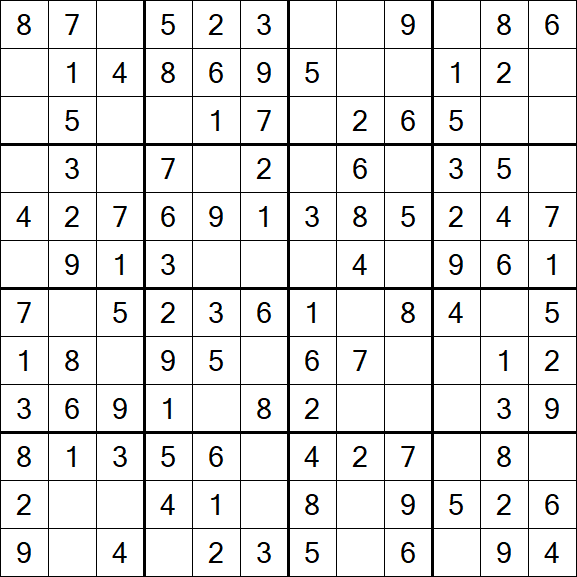 Butterfly Sudoku - Einfach