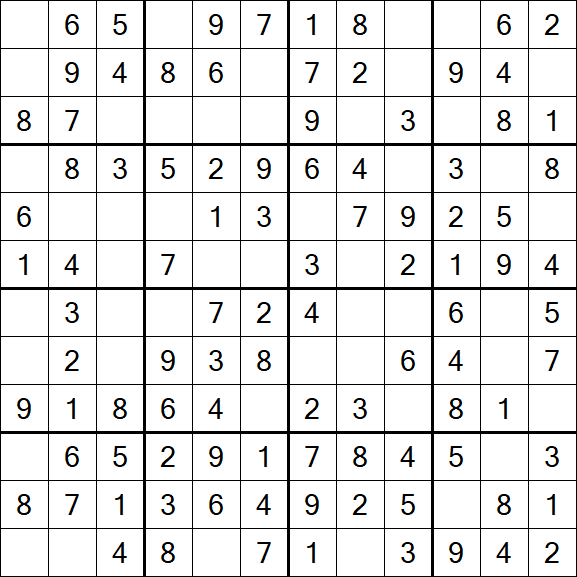 Butterfly Sudoku - Einfach