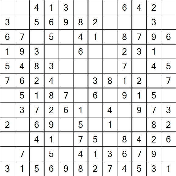 Butterfly Sudoku - Einfach