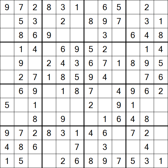 Butterfly Sudoku - Einfach