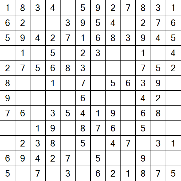 Butterfly Sudoku - Fácil