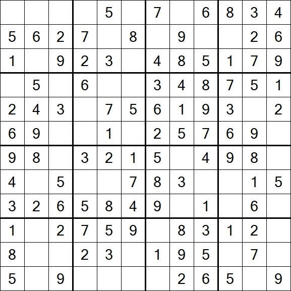Butterfly Sudoku - Fácil