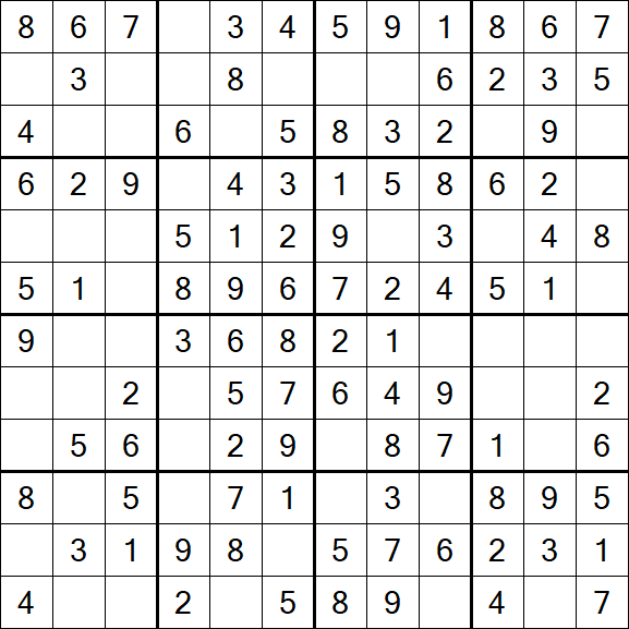 Butterfly Sudoku - Fácil