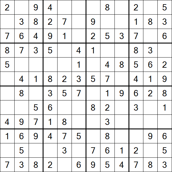 Butterfly Sudoku - Easy