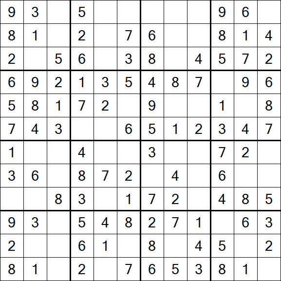 Butterfly Sudoku - Fácil