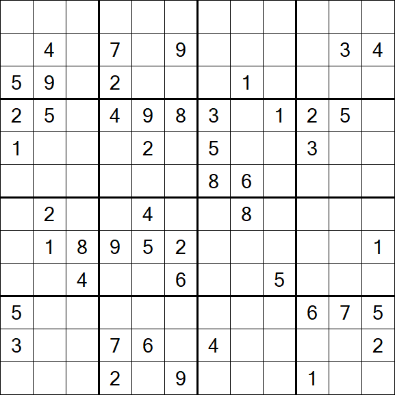 Butterfly Sudoku - Difficile