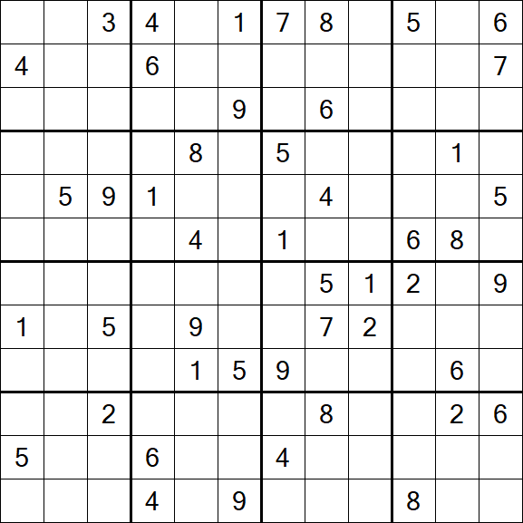 Butterfly Sudoku - Difficile