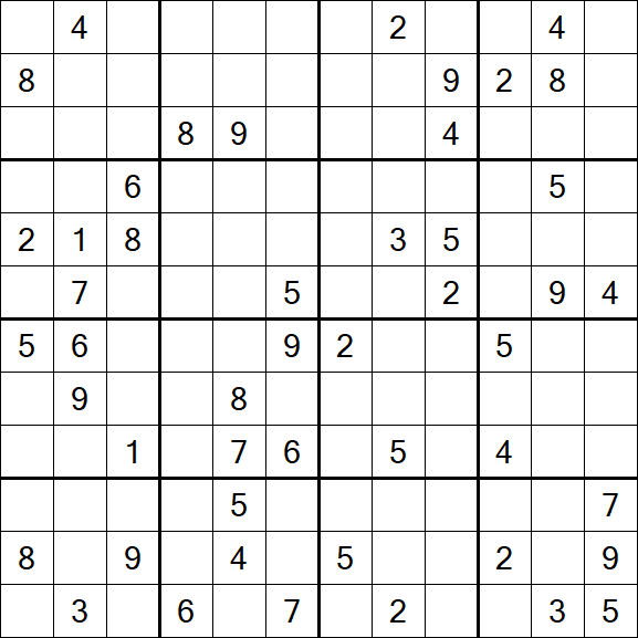 Butterfly Sudoku - Difficile