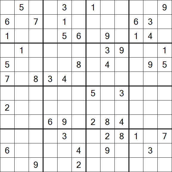 Butterfly Sudoku - Difficile