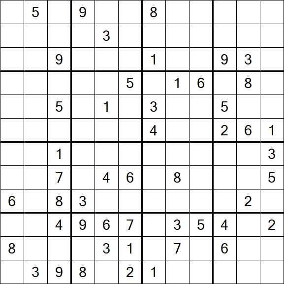 Butterfly Sudoku - Difficile