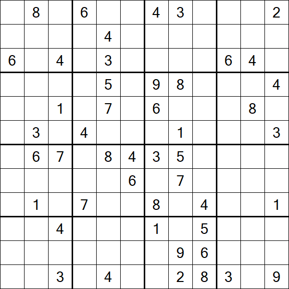 Butterfly Sudoku - Difficile