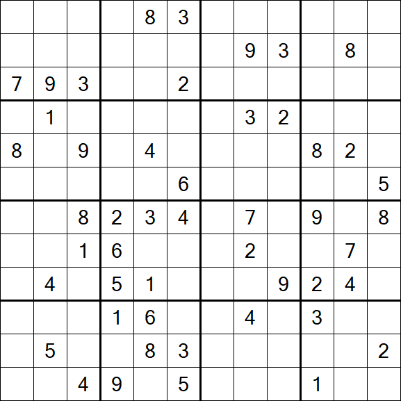 Butterfly Sudoku - Difficile