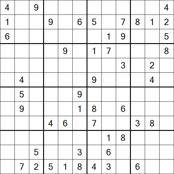 Butterfly Sudoku - Difficile
