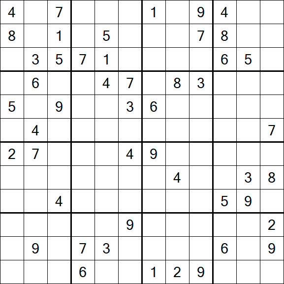 Butterfly Sudoku - Difficile