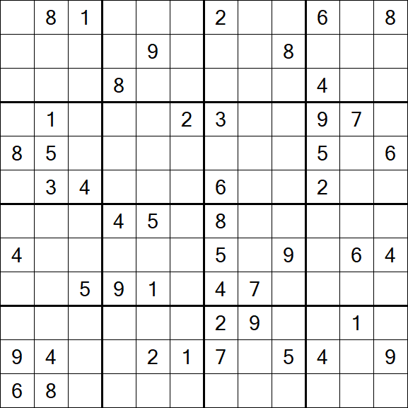 Butterfly Sudoku - Difficile