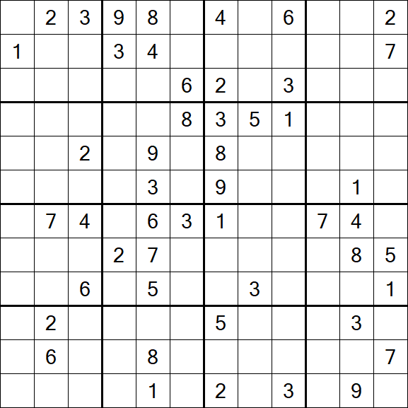 Butterfly Sudoku - Difficile