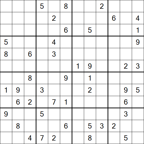 Butterfly Sudoku - Difficile