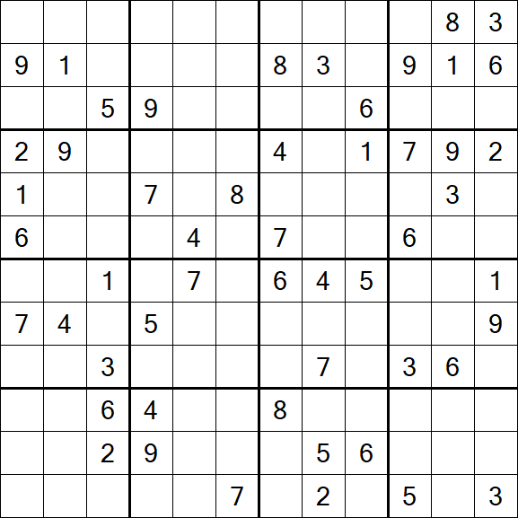 Butterfly Sudoku - Difficile